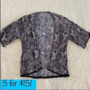 Kimono Wrap Cover Up short sleeves open front